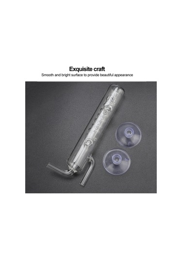 Moveevo Akvaryum Co2 Baloncuk Sayaç - Kristal Cam Spiral Dışarıdaki Su Bitkileri Tankı İzleme Aleti, Asit-üç Alkaline Dayanıklı, Sabit Emici Çemberli