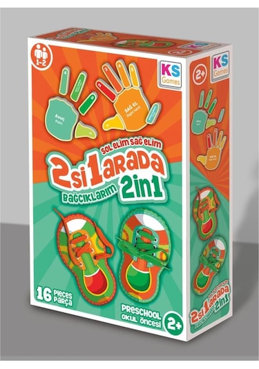 KS Games 2si1 Arada Bağcıklar ve Parmalar Eğitici Oyun