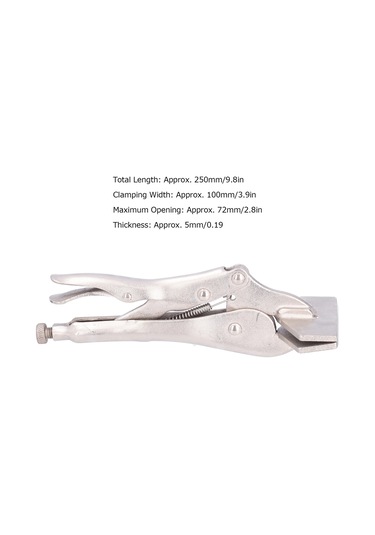 Tenfowee 10 İnç Çelik Düz Açık Kilitleme Pense - Parçalar İçin Sabitleme, Kaynaklama Ve Talaşlama İşlemleri - Kolay Açma Kolu Ve Ayarlanabilir Somun