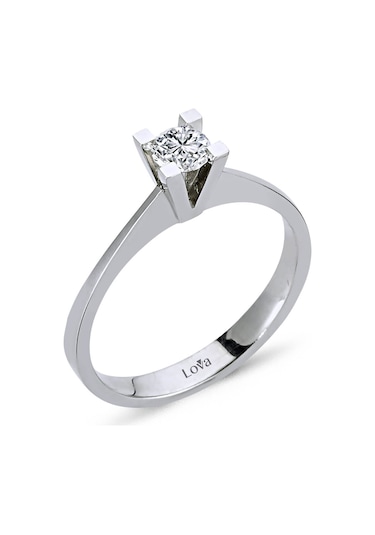 Lova F Renk 0,23 Karat Pırlanta Tektaş Yüzük - 1010020