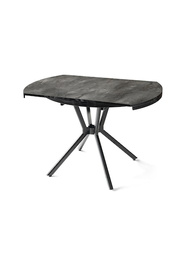 Bade Mdf Oval Highgloss Açılır Mutfak Masası 73x120 001