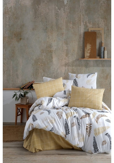 Ranforce Aristo Sarı Çift Kişilik Nevresim Takımı Karışık