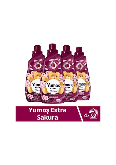Yumoş Extra Konsantre Yumuşatıcı Sakura 4 x 1440 ML