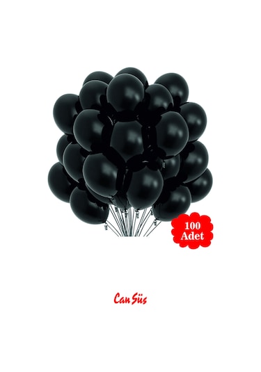Pastel Balon 12 İnç 100'lü Siyah