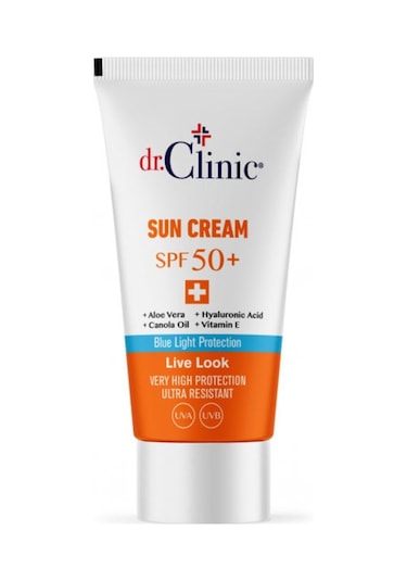Dr.clinic Spf 50+ Güneş  Koruyucu Krem 50 Ml ( Uva,uvb Ve Mavi Işık Koruma )