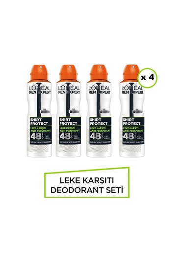 Shirt Protect Anti Perspirant Erkek Sprey Deodorant 150ML X 4 Adet