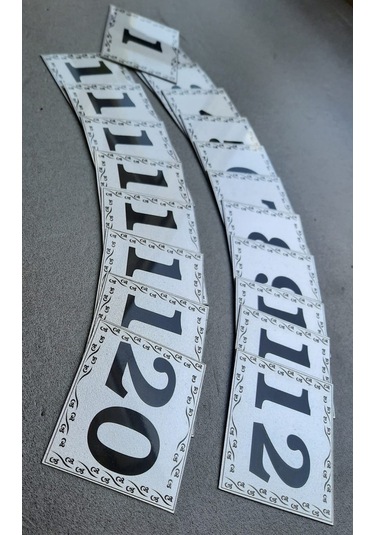 Kapı Numarası 5.5x6.5 Cm Kendinden Yapışkanlı No:1 den 20’E