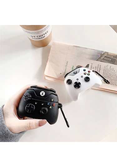 E2M Airpods Pro Uyumlu Kılıf Joystick Beyaz