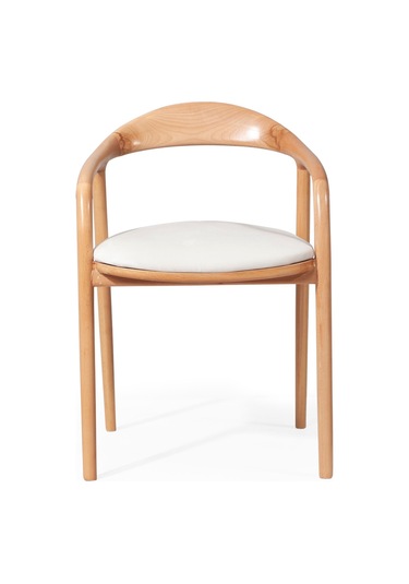 Kleopatra İskandinav Natural Ahşap Masa Sandalye Takımı 90x90 Meşe - Beyaz