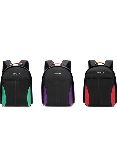 Maiyame Dslr Ve Dijital Fotoğraf Makinesi İçin Su Geçirmez, Çizikdirmez Outdoor Çift Omuzlu Sırt Çantası Mor A1806-27