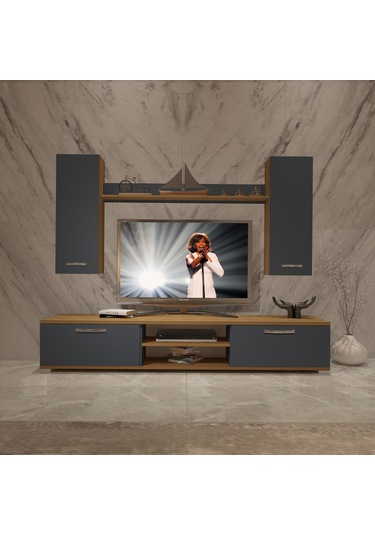 Decoraktiv Eko 7 Mdf Dvd Tv Ünitesi Tv Sehpası Pera - Antrasit