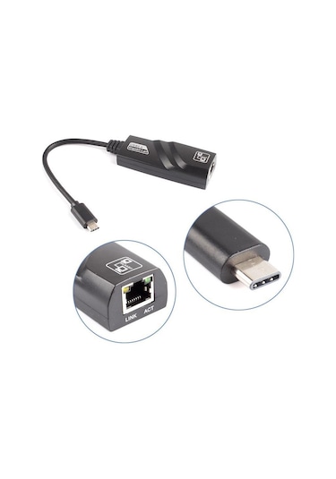 Type C To Ethernet Usb 3.1 1000Mbps Gigabit Ag Adaptor Kartı