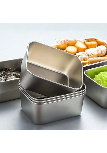 Paslanmaz Çelik Saklama Kabı Çok Renkli