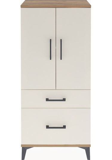 Arges Dolap 2 Raflı 2 Çekmeceli 2 Kapaklı 60x30x134 Çam-aytaşı Atlas Çam