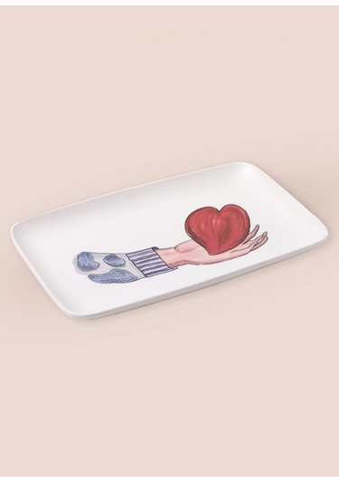 The Mia Luv Dikdörtgen Servis 33x21 Cm Çok Renkli