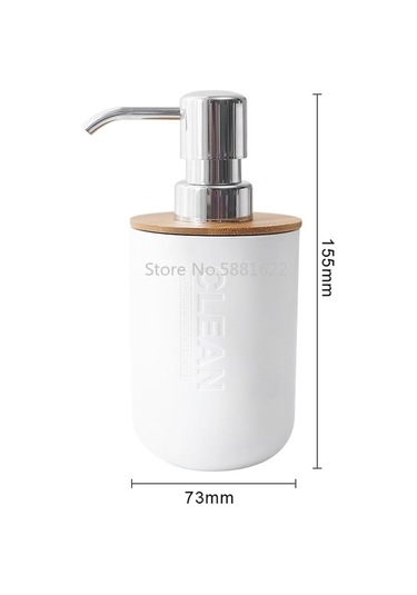 Bambu Ahşap Sıvı Sabunluk Şampuan Şişesi El Temizleyici Duş Jeli Sabun Şişesi El Sabunu Dispenseri