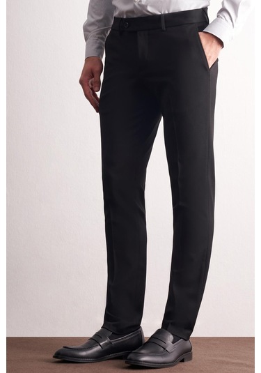Siyah Yan Cep Açık Paça Esnek Slim Fit Classic Casual Pantolon 1003255153 Siyah