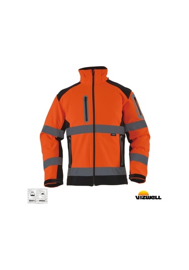 Vizwell™ Softshell Reflektörlü Iki Renkli Mont – Vwjk177
