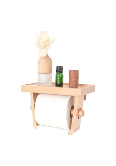 Banyo Tuvalet Kağıdı Tutucu Ev Tuvalet Kutusu Kağıt Tüp Ahşap Basit Tuvalet Rulo Tutucu Kağıt Tutucular Kahverengi Ahşap