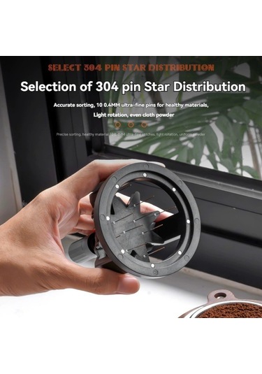 Ximistore9 51mm Manyetik Dönen Kahve Tozu Çözücü: Kümelenmeleri Açan, Homojen Dağıtan İtalyan Tarzı Espresso Gereci Siyah