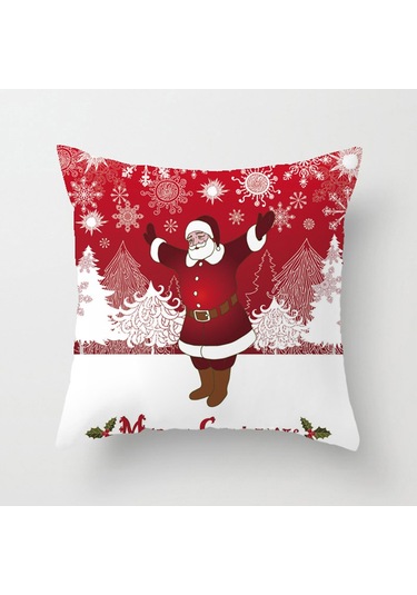 Cartoon Hand-painted Style Christmas Decorative Pillow No.09 Ekru