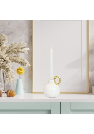 Suntek Konik Mumluklar Şamdanlar Şamdan Otel Seramik Şamdan