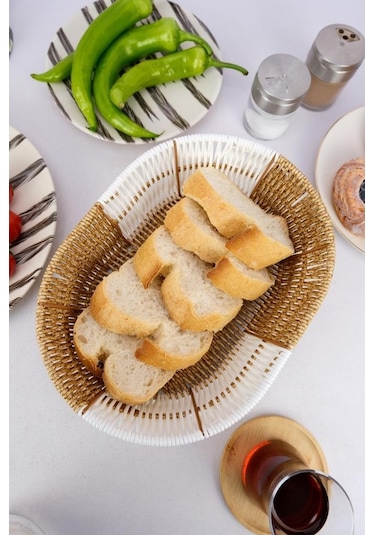 Digithome Rattan Ekmek Sepeti Oval Ekmeklik 28 Cm Kahverengi D/10 C1-1-289 Kahverengi