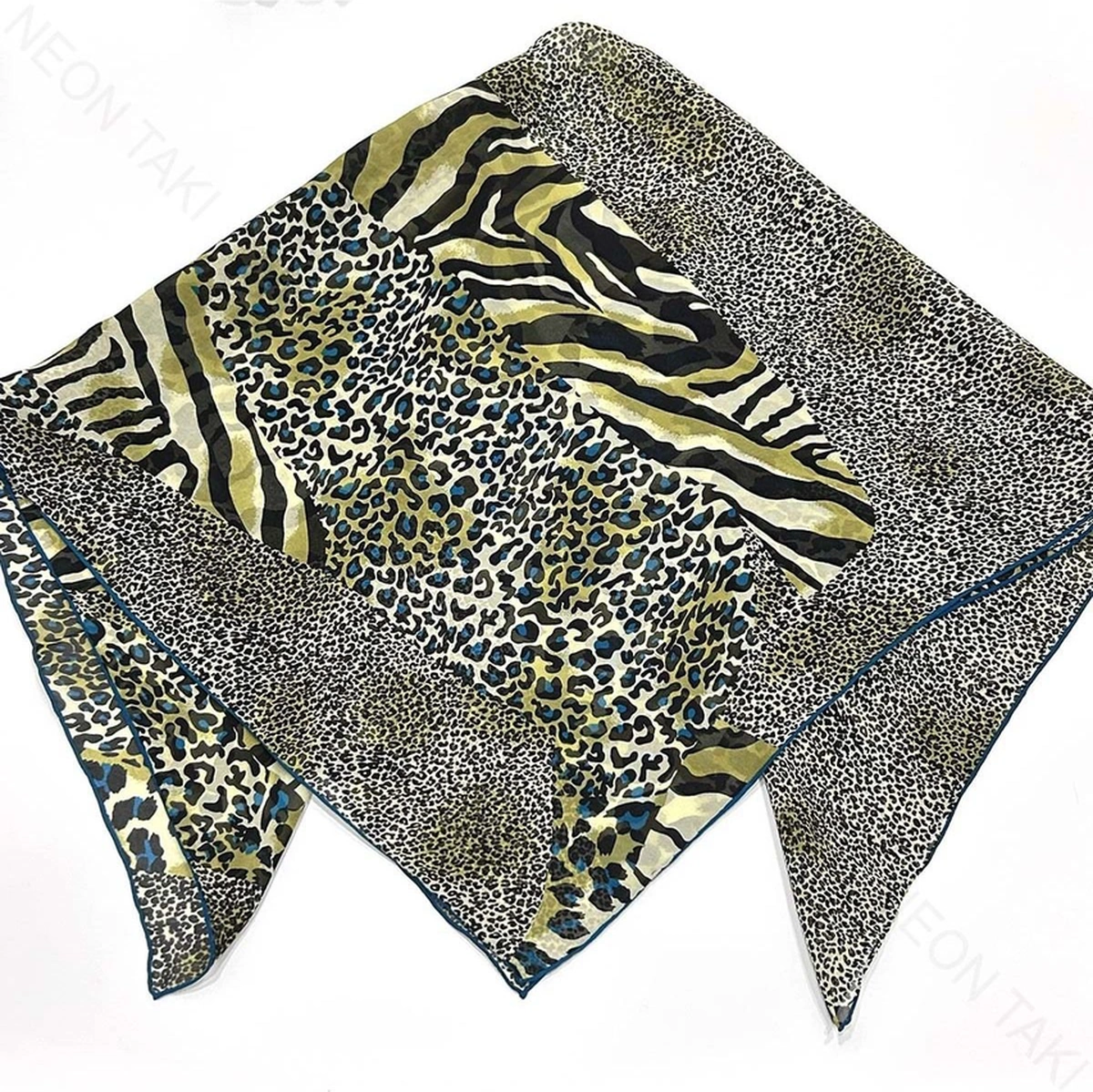 Çok Renkli, Fular 14, 81cmx86cm Bej - Çok Renkli