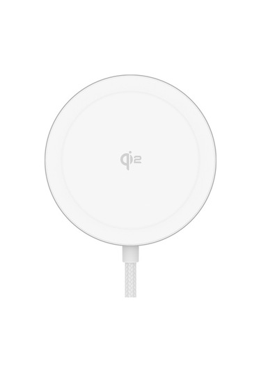 Tongxida Yf-m5c iPhone Uyumlu 12-16 Serisi Qi2 Şarj Pedi, Alüminyum Alaşım 15w Manyetik Kablosuz Şarj Beyaz