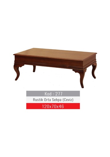 Masifart Rustik Orta Sehpa Ceviz Ipek Mat