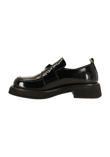 Albini 26100553r Rugan Deri Kadın Loafer Ayakkabı Siyah