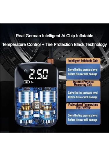 Jialan Araba Şişirme Taşınabilir Hava Kompresörü