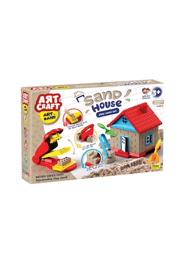 Art Sand Kinetik Ev Kum Seti 750 Gr. - Oyun Kumu Seti - Kinetik Kum Seti - Natural Kum - Doğal Kum Renkli