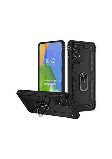 Galaxy Uyumlu A73 Kılıf Tchs Vega Kapak - Siyah Siyah