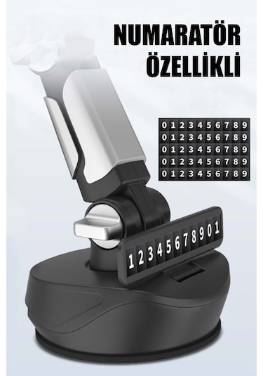 FR170 Telefon Tutucu Vantuzlu Ayarlanabilir Telefon Tutucu Numaratörlü