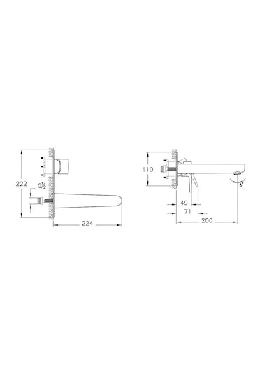 Artema Flow Soft A43175 Sıva Üstü Grubu Ankastre Lavabo Bataryası Krom