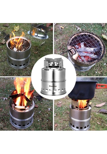 Mufunye Taşınabilir Ortak Ateşli Çelik İçli Alkollu Ocak Foldable - Windproof Çok Renkli