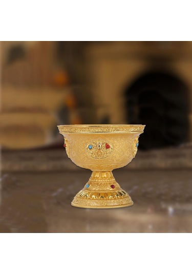 Suntek İbadet Kupası Ev Budist Alar Malzemeleri Tibet Su Sunan 10.2x9cm