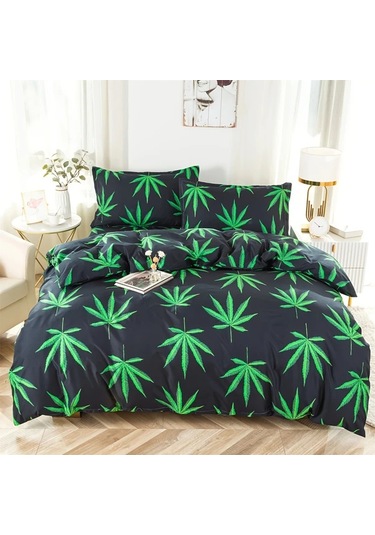 Gateesat Yeşil Yatak Takımı Pike Ve 2 Pike Kılıfı Multicolor King Boyut Çok Renkli