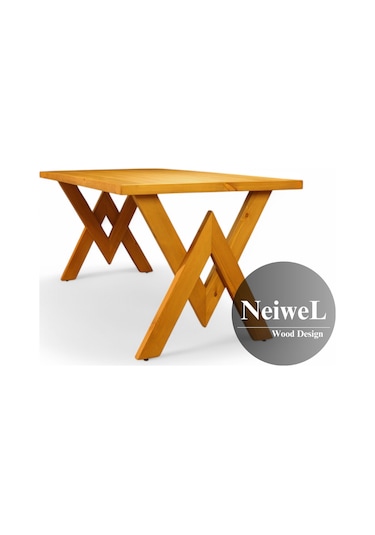 Neiwel Vera Doğal Ahşap Mutfak Ve Yemek Masası-100-180 Açık Ceviz