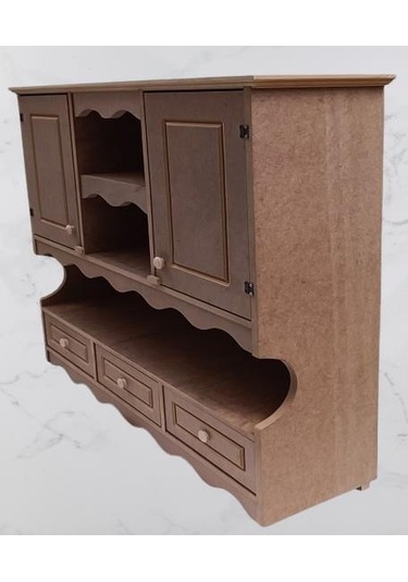 Hobi Adn 90357 Mutfak Dolap Terek Klasik Model Cnc Kesim Ahşap Mdf Ham El Yapım