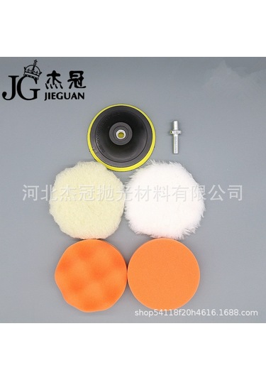 Vkemall 3 İnç 6 Parça Araç Cila Tampon Seti - Dayanıklı Sponge Ve Yün Diskler, Parlaklık Ve Zımparalama İçin Kolay Kullanım