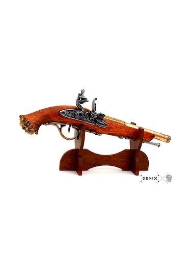 Denix Dekoratif Flintlock Pirate Pistol 36 Cm, 18. Yüzyıl