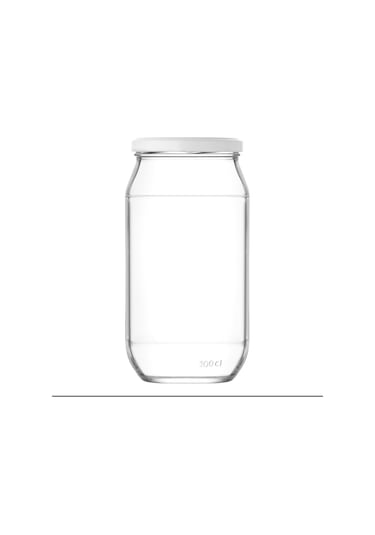 LAV Mercan Cam Kavanoz Tekli Büyük Boy 1000 ml Metal Kapaklı (Erzak Saklama/Turşu Kavanozu )