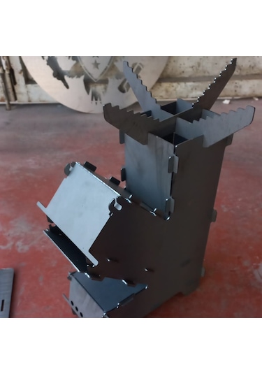 Mini Roket Soba Portatif Sırt Çantasında Taşınabilir