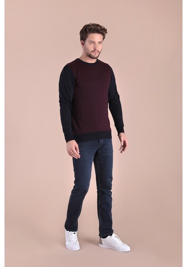 Ferraro Bisiklet Yaka Superfine Yün Kazak - Lacivert Lacivert (490433409) Lacivert