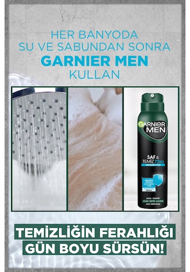 Garnier Men Saf&Temiz Erkek Deodorant 150 ML