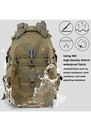 Dancemonkey Çok İşlevli Açık Hava Spor Sırt Çantası Büyük Kapasiteli Tırmanma Sırt Çantası Kamp Yürüyüş Trekking Oxford Kumaş Omuz Çantası Siyah