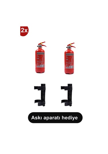 Yangın Tüpü Söndürücü Askısı Plastik 2 adet , 1 kg 2 Adet Araç Tü