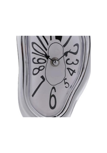 Suntek Magideal Erime Saat Duvar Süsleme Moda Dekoratif Gümüş